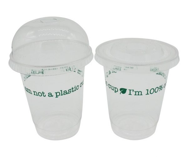 12oz/355ml Biodegradable Cup with Eco Message - PLA - Case of 1000