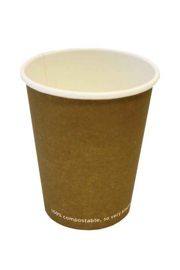 12oz/360ml Single Wall Hot Drinks Cup  - FSC/PLA - Case of 1000