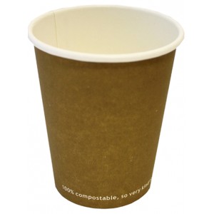 8oz/250ml Single Wall Hot Drinks Cup  - FSC/PLA - Case of 1000