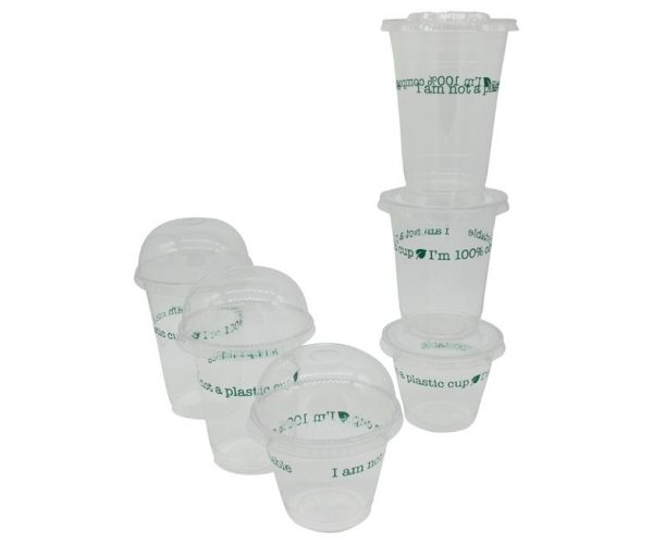 9oz/255ml Biodegradable Cup with Eco Message - PLA - Case of 1000