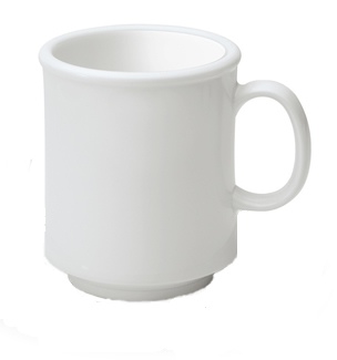 8oz White Melamine Mug - Pack of 6