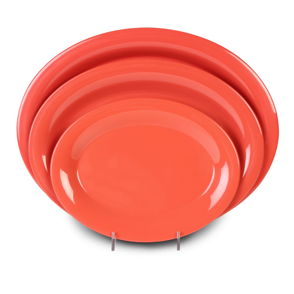 13.5" Melamine Oval Dinner Plate x12