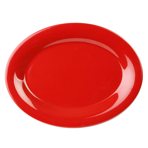 13.5" Melamine Oval Dinner Plate x12