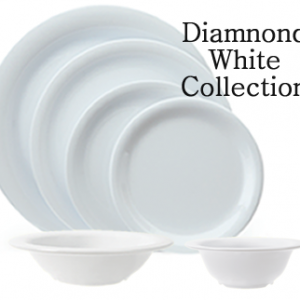 Melamine Plates Diamond White